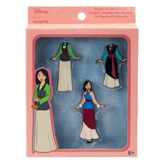 Mulan Doll Magnetic Disney Pin Set by Loungefly