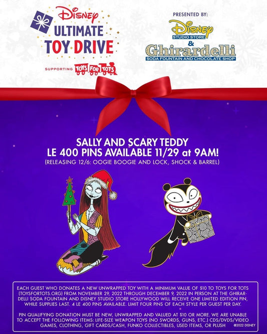 Toys for Tots 2022 Pins at Disney Studio Store Hollywood