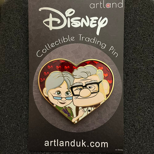 Carl and Ellie Love Heart ArtLand Disney Pin