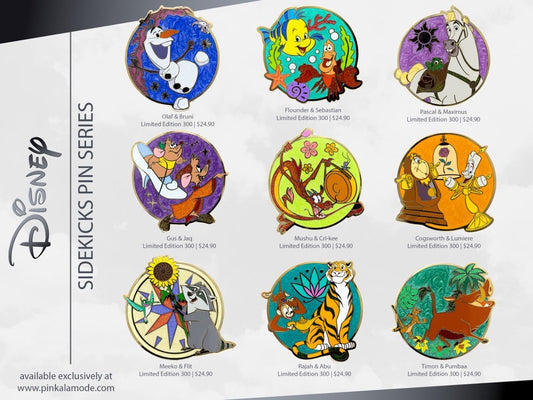 Disney Sidekicks Pin Series at Pink a la Mode