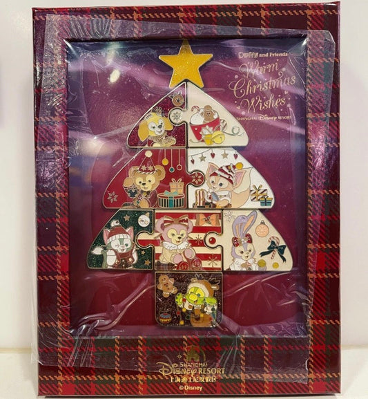 Duffy and Friends Warm Christmas Wishes 2022 Pin Set at Shanghai Disney Resort