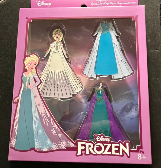 Elsa Paper Doll Magnetic Disney Pin Set by Loungefly