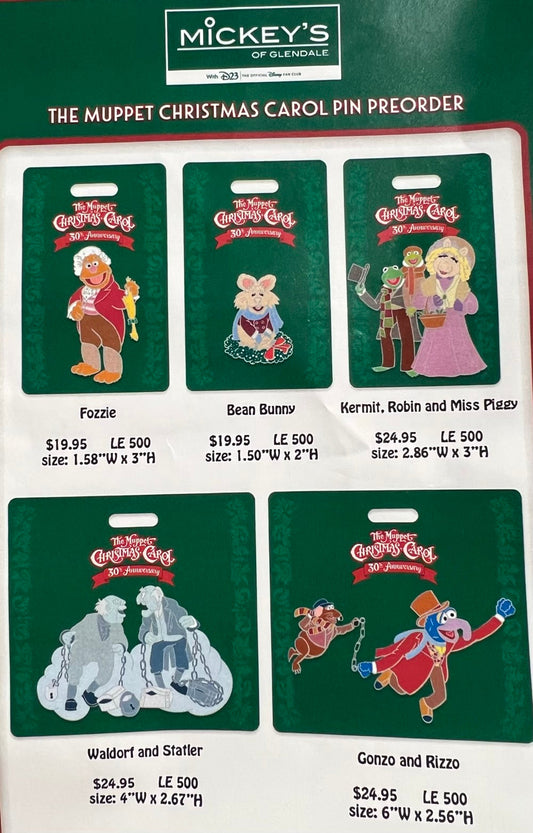 The Muppet Christmas Carol 30th Anniversary WDI Pin Releases at Mickey’s of Glendale