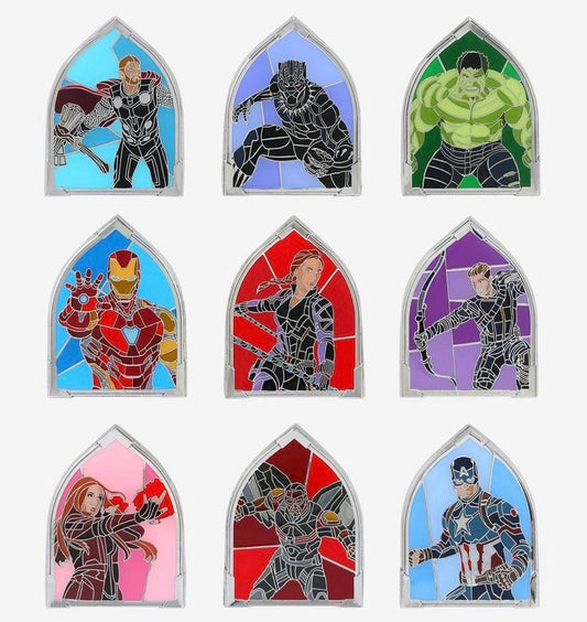 Marvel The Avengers Stained Glass Window Portraits Blind Box Pin Set at BoxLunch