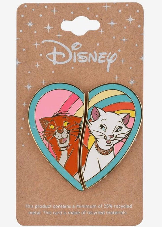 The Aristocats Duchess & Thomas O’Malley Heart Pin Set - BoxLunch