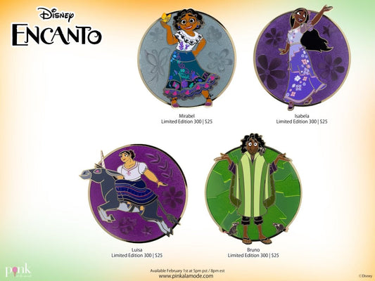 Disney Encanto Pin Releases at Pink a la Mode