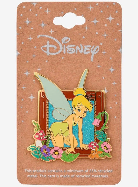 Peter Pan Tinker Bell Floral Frame BoxLunch Disney Pin