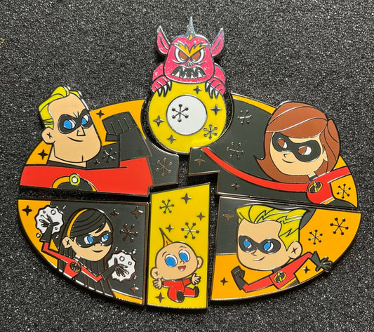 The Incredibles Puzzle Loungefly Blind Box Pin Set