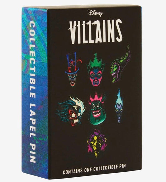 Disney Villains Dark Neon Portrait Blind Box Pin Set at Hot Topic