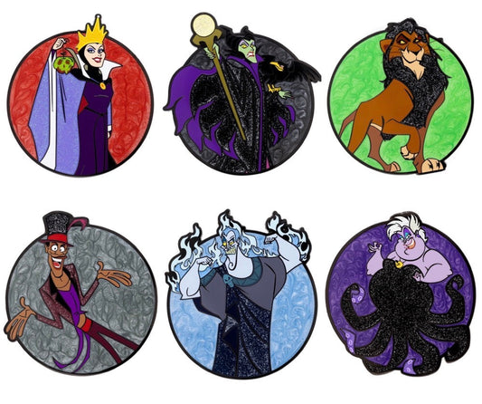 Disney Villains Medallions Pins at Pink a la Mode