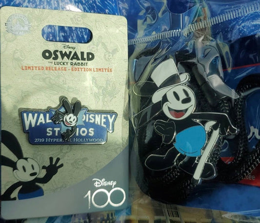 Oswald Disney 100 Cast Member Pin & Lanyard