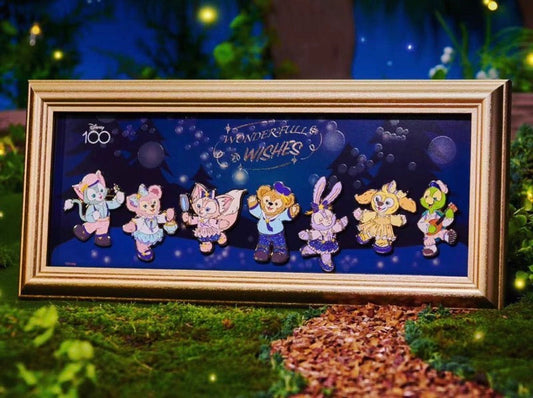 Disney 100 Duffy Bear and Friends Framed Pin Set at Shanghai Disney Resort
