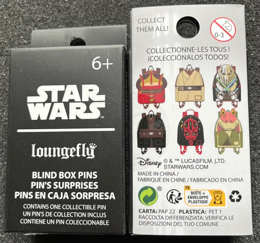 Star Wars Episode 1, 2 & 3 Backpack Loungefly Blind Box Pin Set