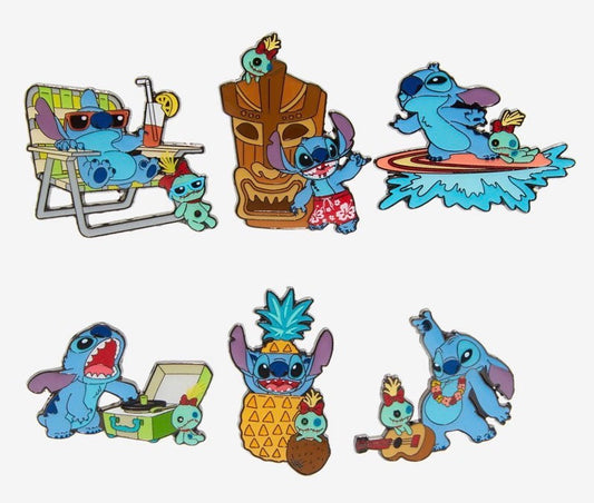 Lilo & Stitch Summer Stitch Blind Box Pin Set at Hot Topic