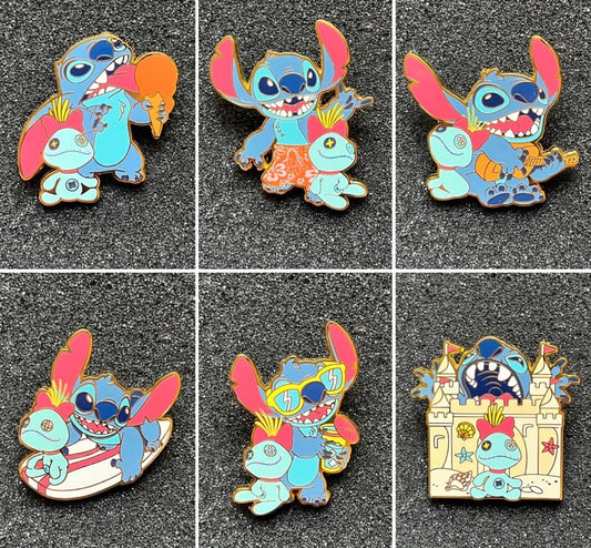 Lilo & Stitch Beach Loungefly Blind Box Pins