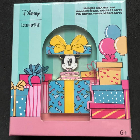 Mickey Mouse Birthday Present Surprise Limited Edition Loungefly Disney Pin