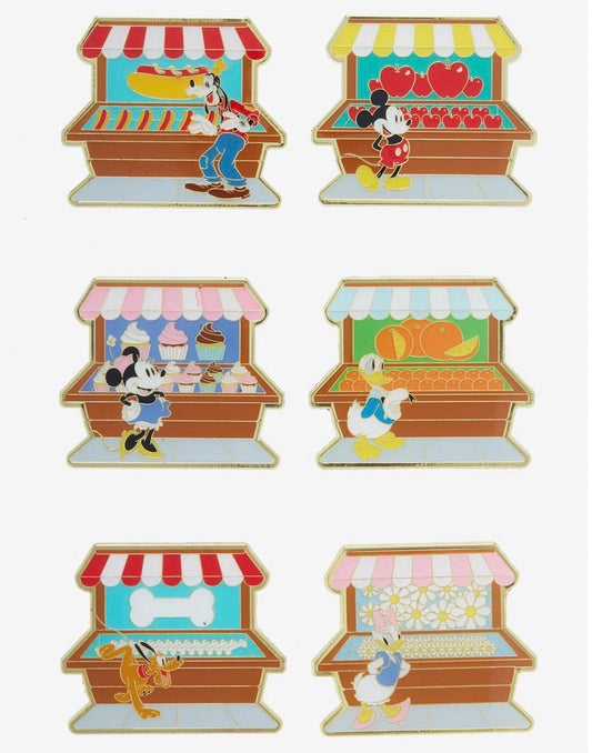 Mickey Mouse & Friends Market Booth Blind Box Pin Set at BoxLunch