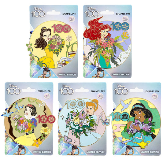 Disney 100 Princess Florals Pin Releases at Pink a la Mode