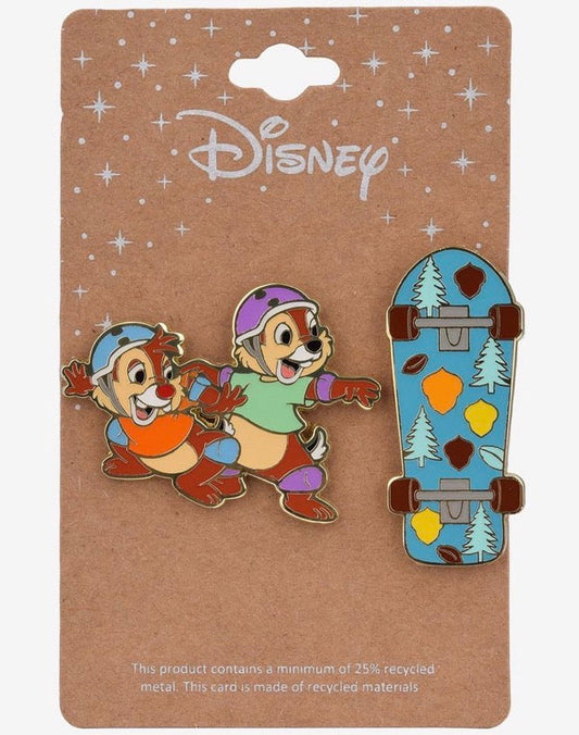 Chip n Dale Skateboard Disney Pin Set - BoxLunch