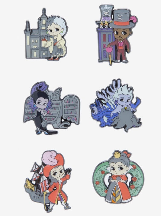 Disney Villains Chibi Portraits Blind Box Pin Set at BoxLunch