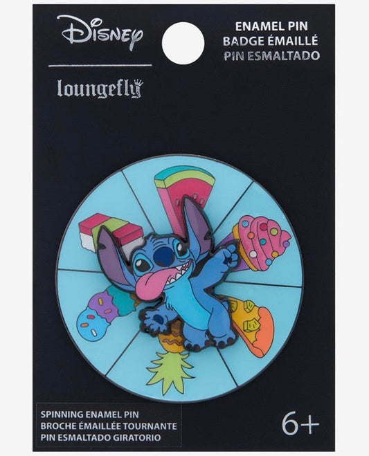 Lilo & Stitch Snacks Spinner Pin at Hot Topic