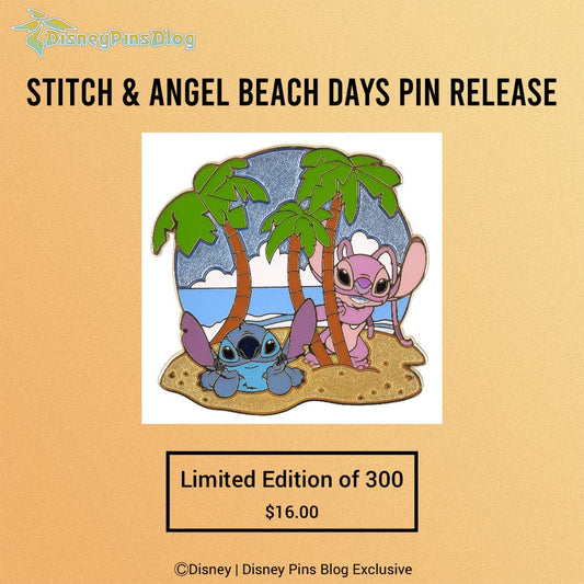 Stitch & Angel Beach Days Disney Pin at DPB Store
