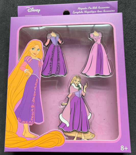 Tangled Rapunzel Paper Doll Magnetic Disney Pin Set by Loungefly