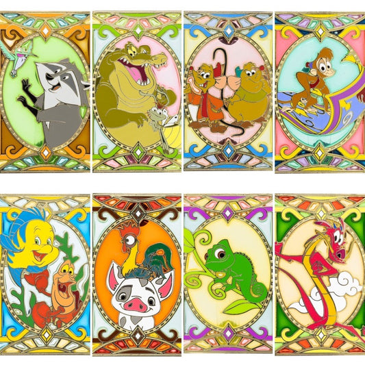 Disney Sidekicks Stained Glass Pin Series at Pink a la Mode