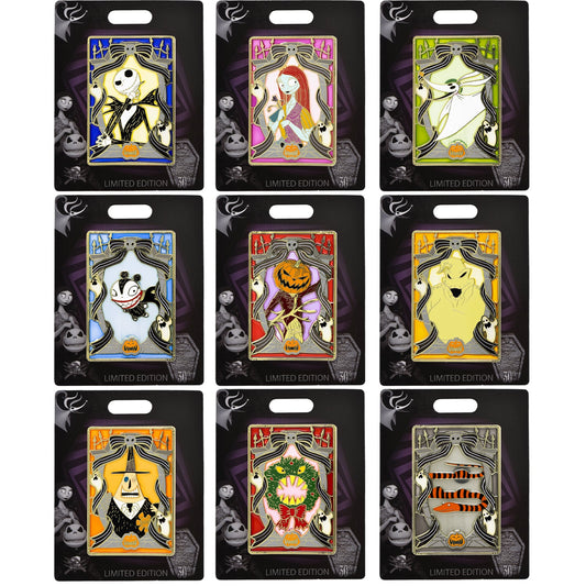 The Nightmare Before Christmas Stained Glass Pin Series at Pink a la Mode