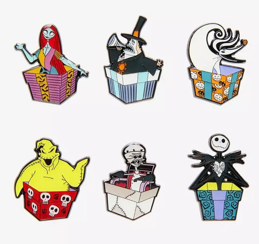 The Nightmare Before Christmas Gift Box Blind Box Pin Set at Hot Topic