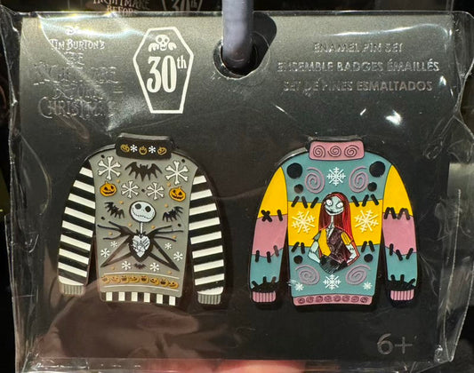 The Nightmare Before Christmas Holiday Sweater Pin Set at Hot Topic