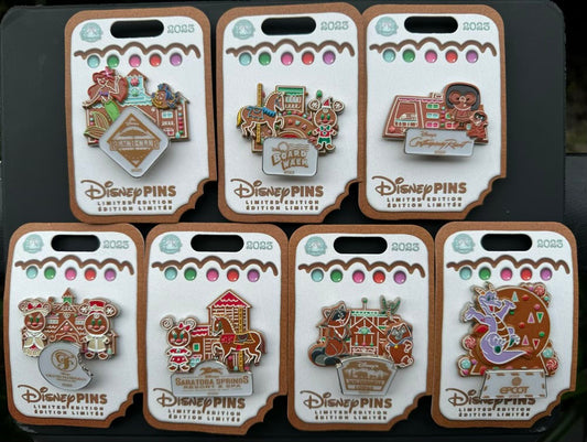 Disney Resort Gingerbread Display 2023 Pin Collection
