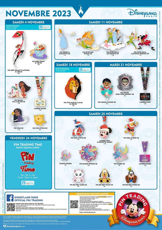 Disneyland Paris November 2023 Pin Releases