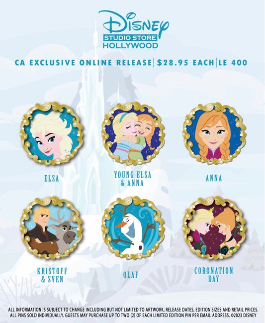 Frozen 10th Anniversary Disney Pins - DSSH