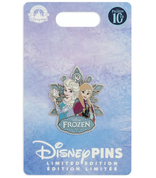 Anna and Elsa Frozen 10th Anniversary Pin at shopDisney