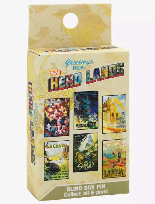 Marvel Hero Lands Poster Blind Box Pin Set at BoxLunch