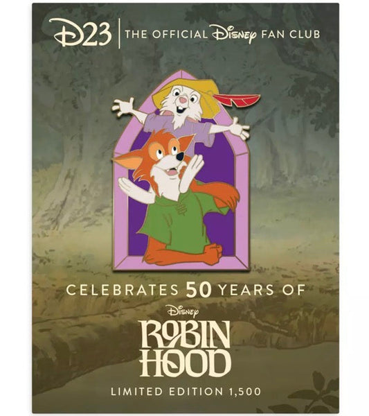 Robin Hood 50th Anniversary D23 Gold Member Exclusive Pin