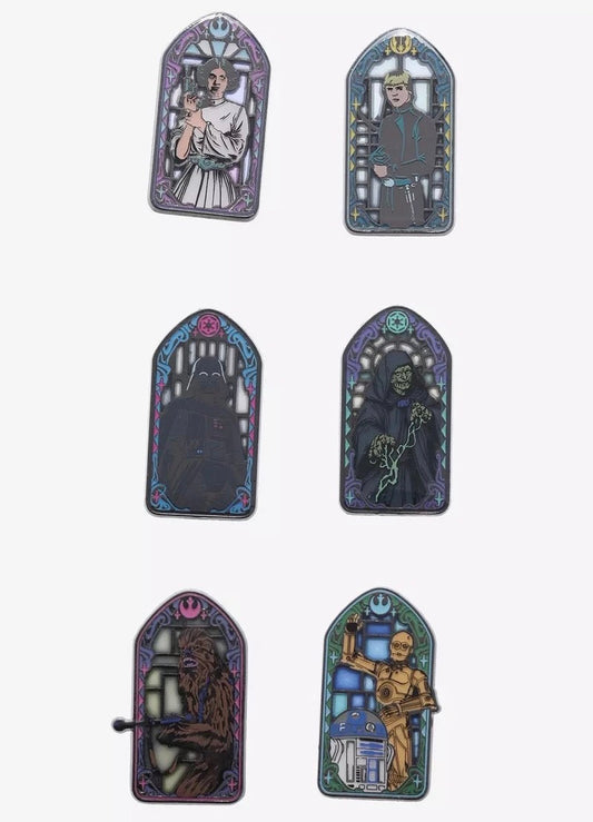 Star Wars Stained Glass Portrait Blind Box Pin Set at BoxLunch