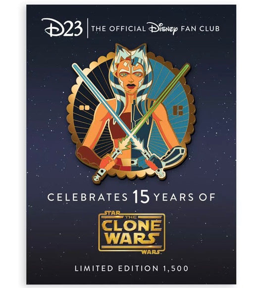 Star Wars: The Clone Wars 15th Anniversary D23 Gold Member Exclusive Pin