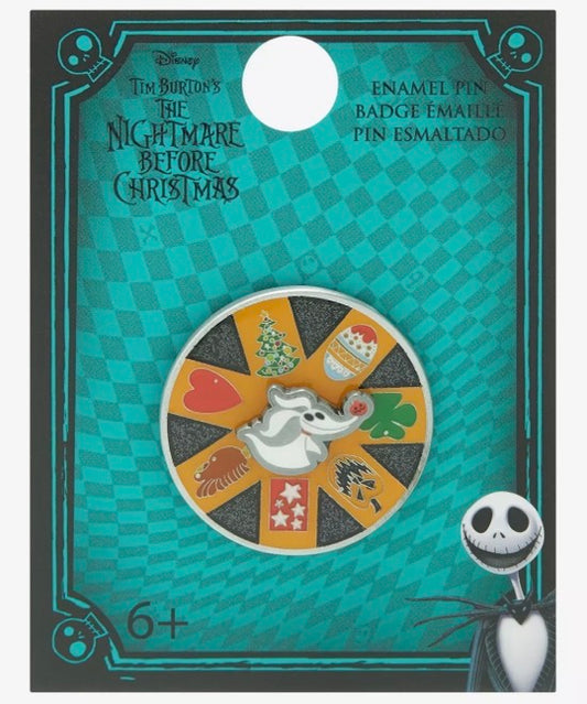 The Nightmare Before Christmas Zero Holiday Doors Spinning Pin at Hot Topic