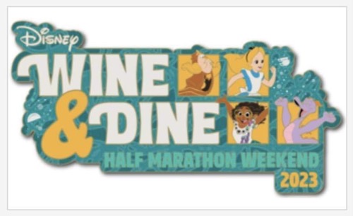 Wine & Dine 2023 Half Marathon Weekend runDisney Logo Pin