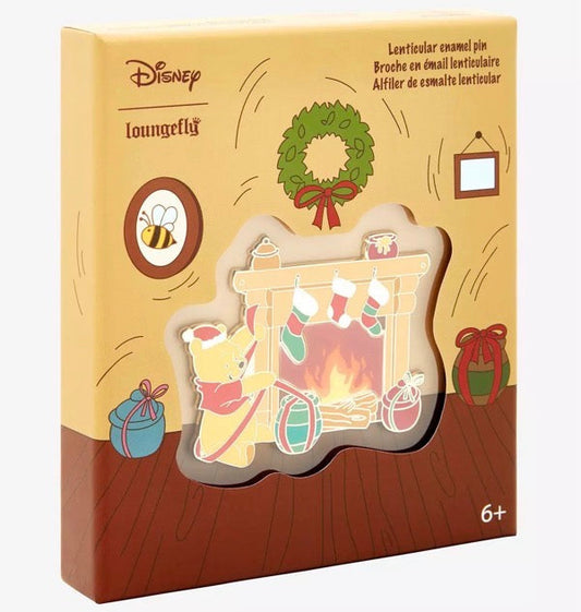 Winnie the Pooh Fireplace Lenticular Limited Edition Loungefly Pin at BoxLunch
