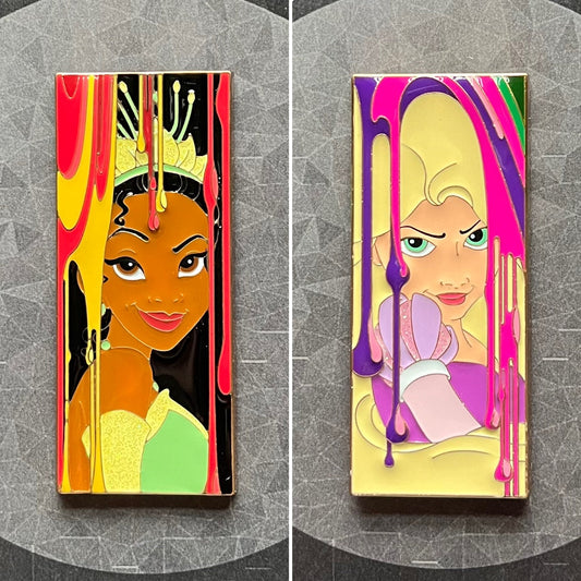 Rapunzel & Tiana Artist’s Easel Pin Series Disney Pins by ArtLand