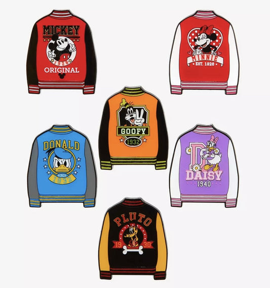 Disney Varsity Jacket Blind Box Pin Set at Hot Topic