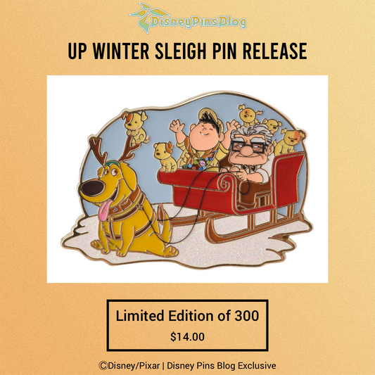 UP Winter Sleigh Disney Pixar Pin Release at DPB Store