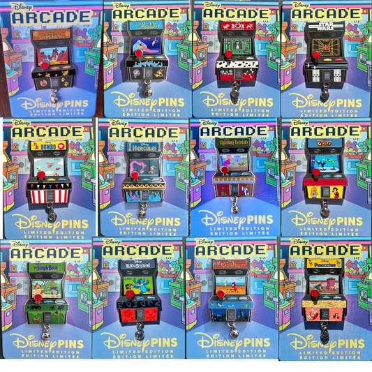 Complete Disney Arcade 2023 Pin Collection