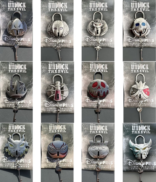 Complete Unlock the Evil 2023 Disney Pin Collection
