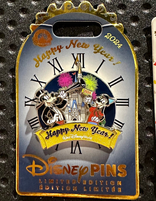 Happy New Year 2024 Walt Disney World Pin