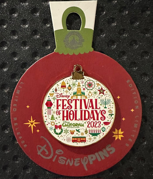 Festival of the Holidays 2023 Logo Pin - Disney California Adventure