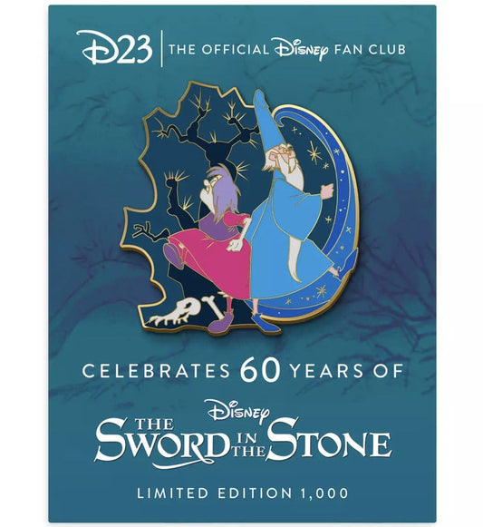 The Sword in the Stone 60th Anniversary Pin D23 Gold Member Exclusive Pin